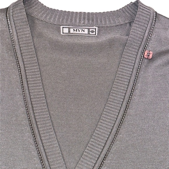 ‼️CLEARANCE ‼️ LAST CHANCE‼️ MYN Grey Cardigan size Men’s 2XL - Picture 16 of 17